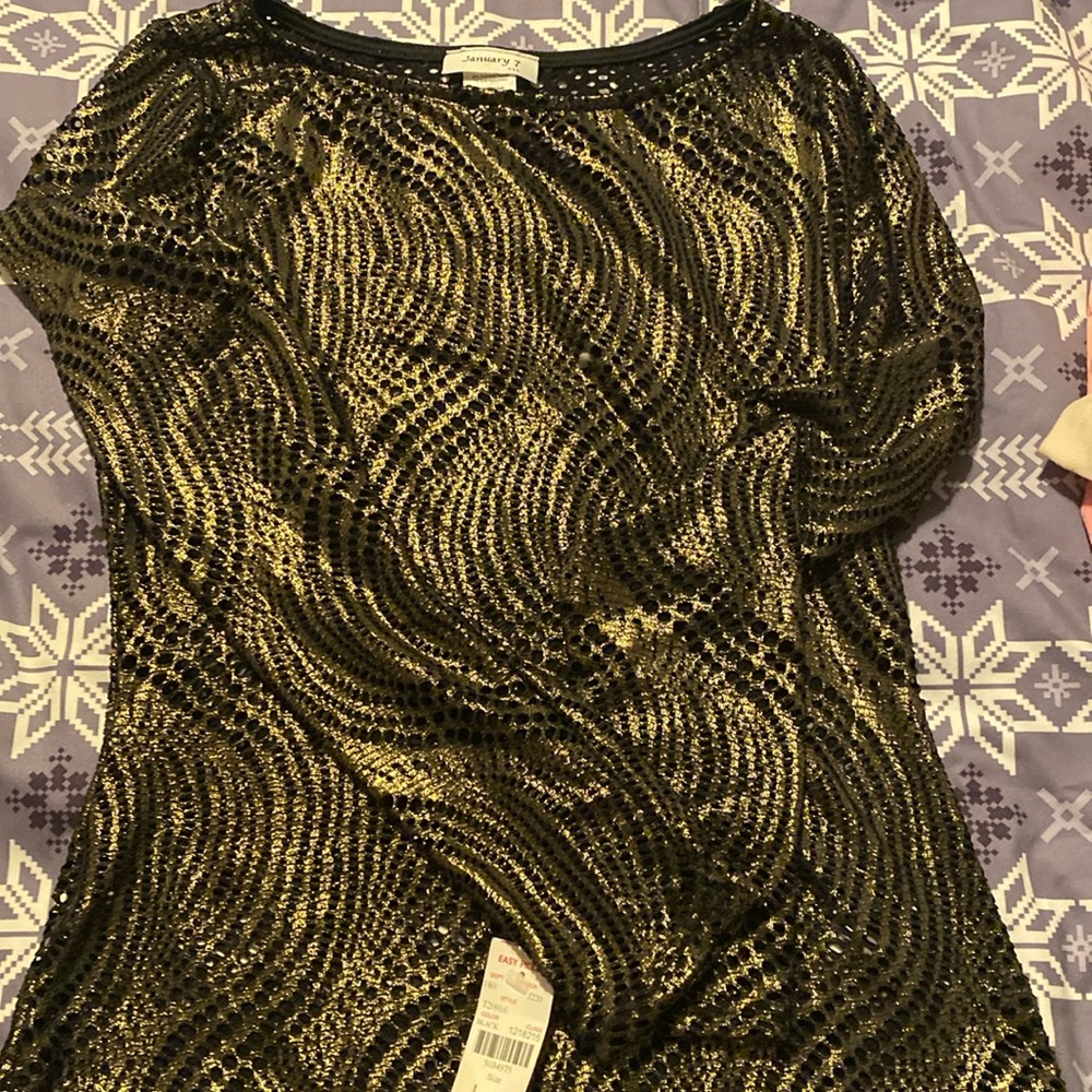 Black and Gold Body Suit